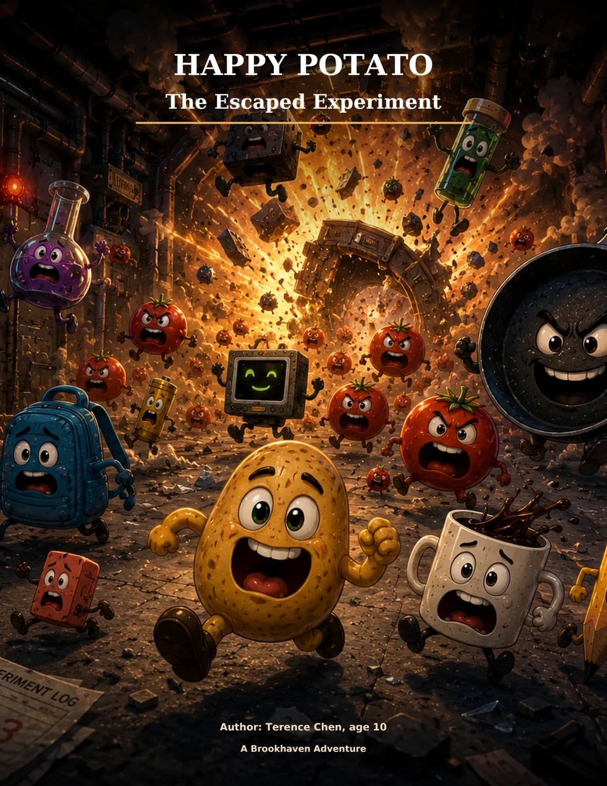 Cover of Happy Potato: The Escaped Experiment, a Brookhaven Adventure